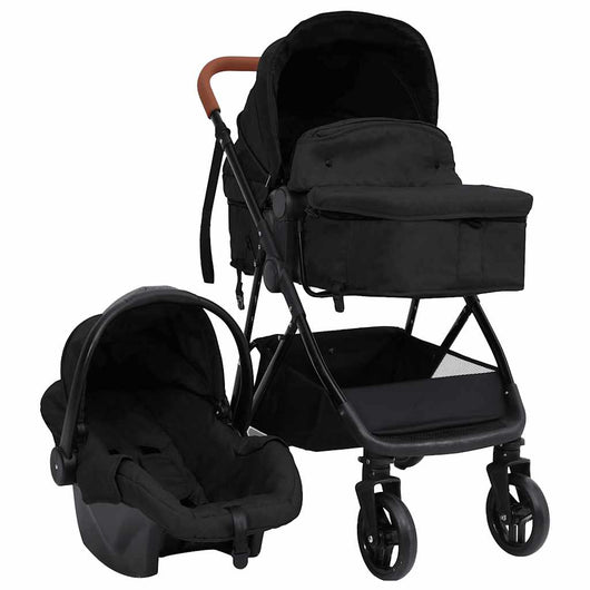 Passeggino 3 in 1 Antracite e Nero in Acciaio cod mxl 78339