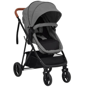 Passeggino 2 in 1 Grigio Chiaro e Nero in Acciaiocod mxl 84963