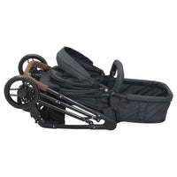 Passeggino 2 in 1 Antracite e Nero in Acciaio 10336