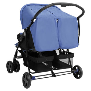 Passeggino Gemellare Blu Marino in Acciaio cod mxl 76795