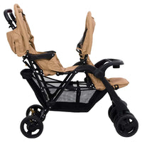 Passeggino Gemellare a Tandem Tortora in Acciaio cod mxl 75583