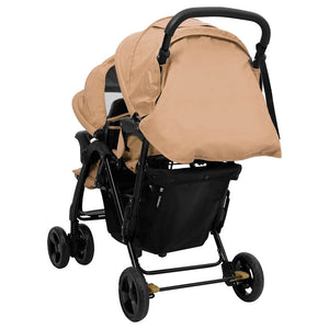Passeggino Gemellare a Tandem Tortora in Acciaio cod mxl 75583