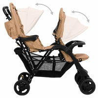 Passeggino Gemellare a Tandem Tortora in Acciaio cod mxl 75583