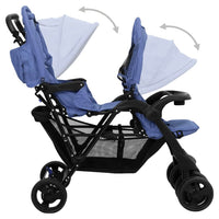 Passeggino Gemellare a tandem Blu Marino in Acciaio cod mxl 62740