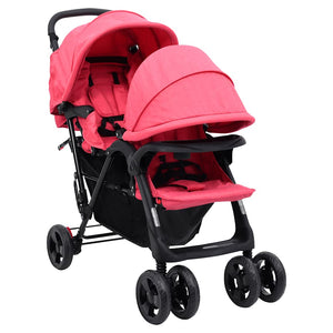 Passeggino Gemellare a Tandem Rosso in Acciaio cod mxl 78408
