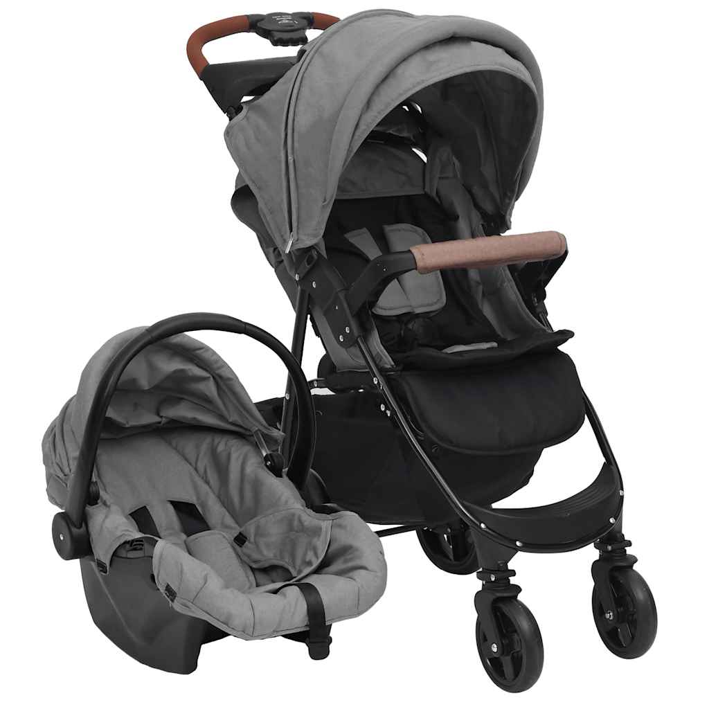 Passeggino 3 in 1 Grigio Chiaro in Acciaio cod mxl 65732