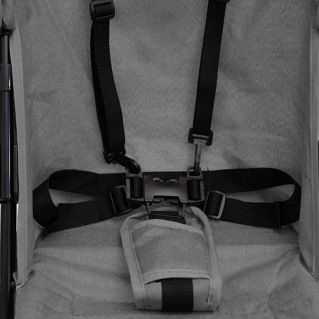 Passeggino Grigio Chiaro e Nero in Acciaio 10395