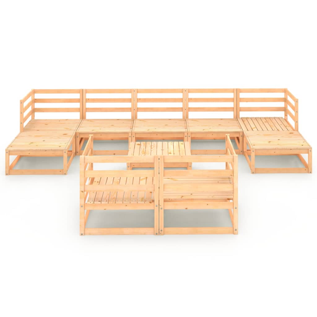 Set Divani da Giardino 10 pz in Legno Massello di Pino cod mxl 41383