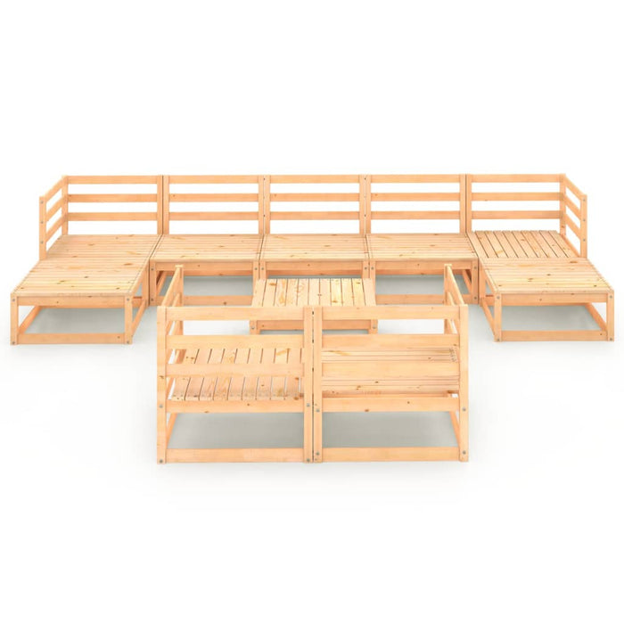 Set Divani da Giardino 10 pz in Legno Massello di Pino cod mxl 41383