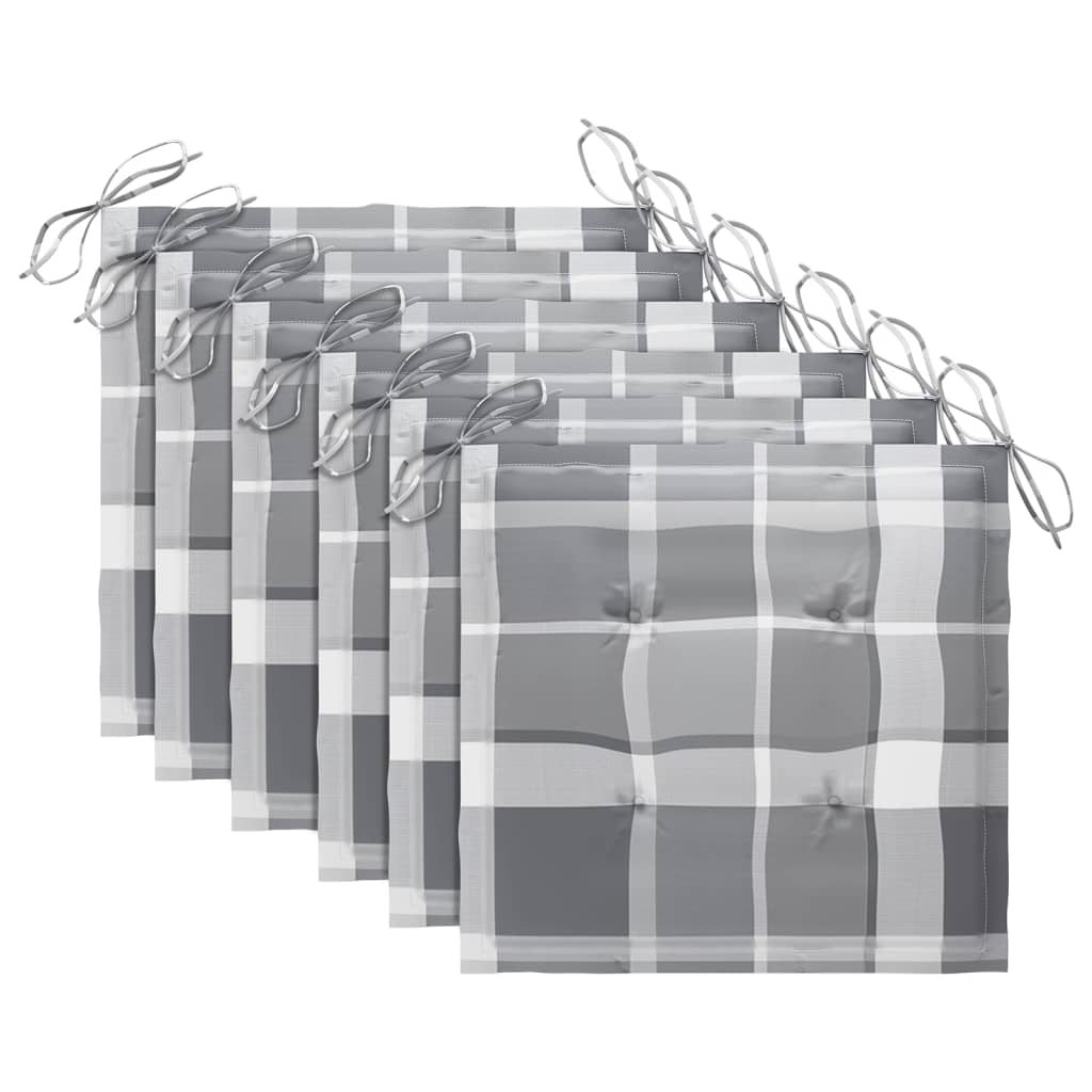 Sedie da Giardino con Cuscini 6 pz in Legno Massello di Acacia 3078165