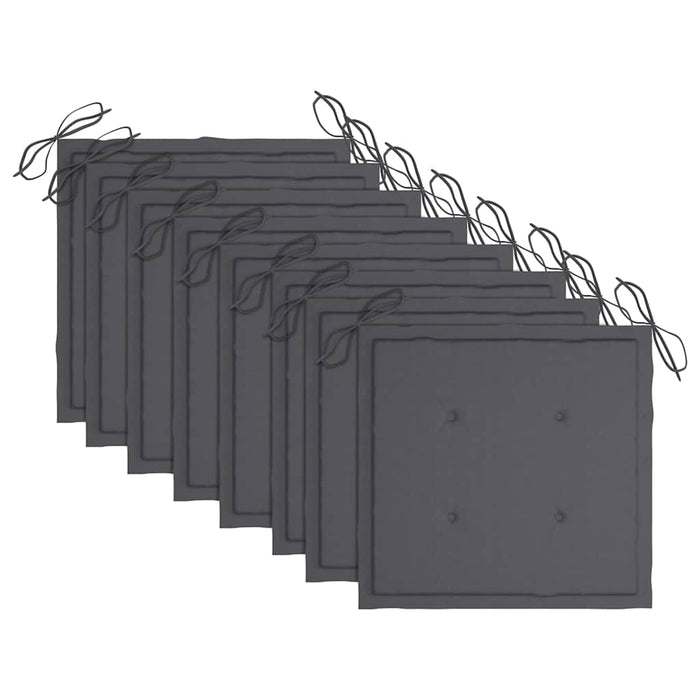 Sedie da Giardino con Cuscini 8 pz in Legno Massello di Acacia 3078166