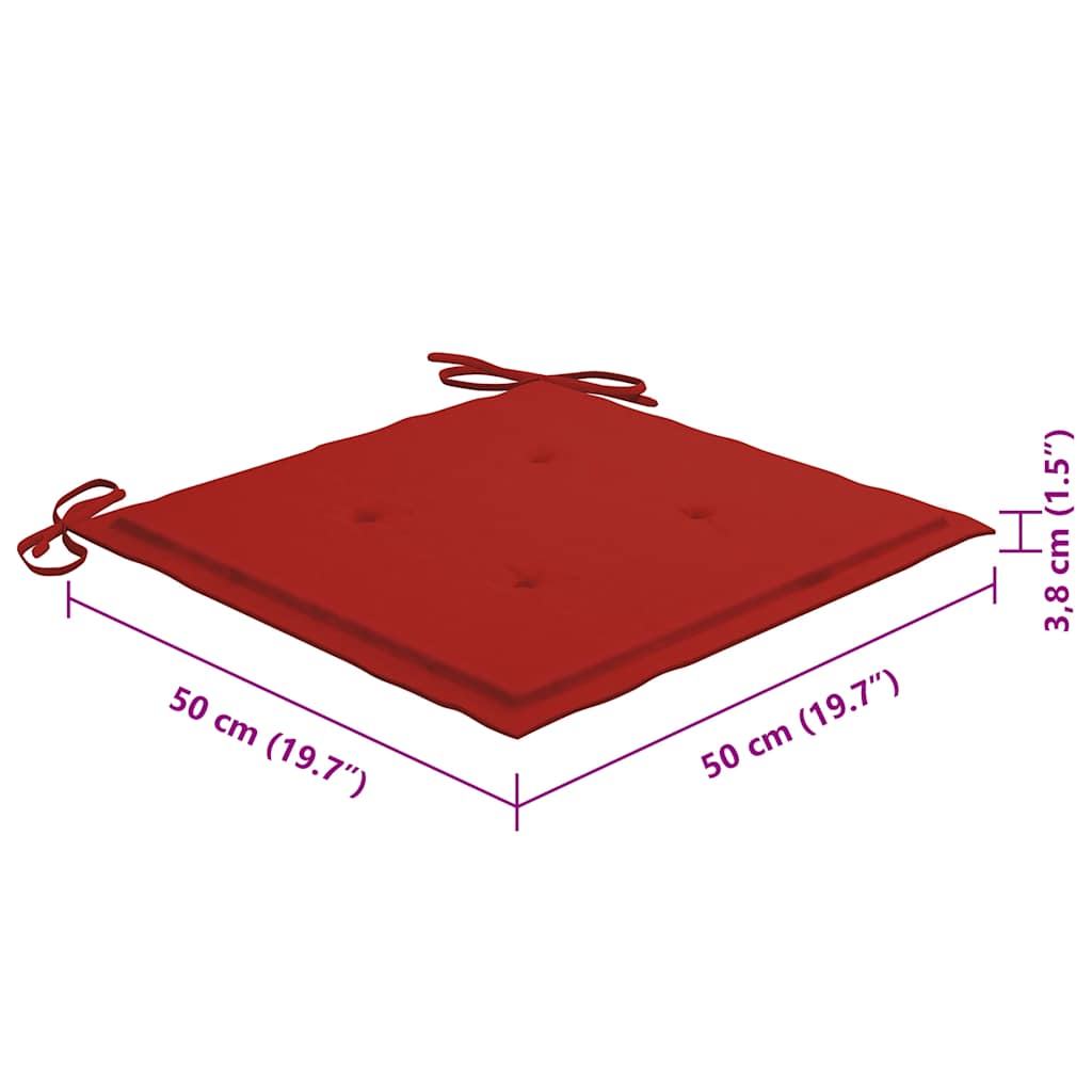Sedie da Giardino con Cuscini 8 pz in Legno Massello di Acacia 3078172