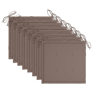 Sedie da Giardino con Cuscini 8 pz in Legno Massello di Acacia 3078174