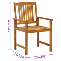 Sedie da Giardino con Cuscini 8 pz in Legno Massello di Acacia 3078193