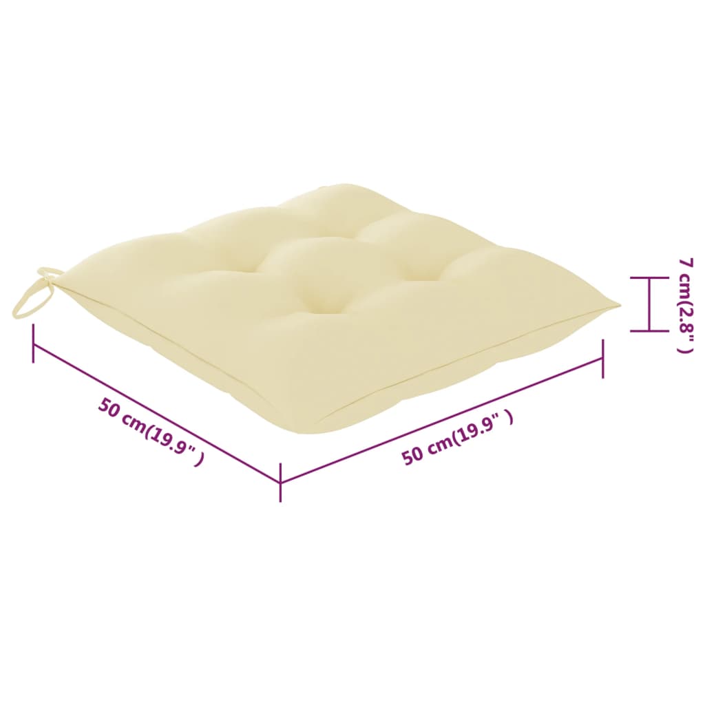 Sedie da Giardino con Cuscini 8 pz in Legno Massello di Acacia 3078195