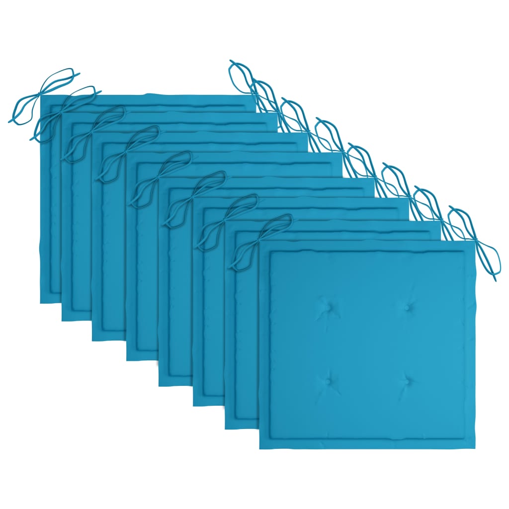 Sedie da Giardino con Cuscini 8 pz in Massello di Acacia Grigie 3078226