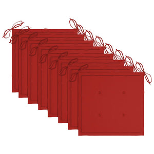 Sedie da Giardino con Cuscini 8 pz in Massello di Acacia Grigie 3078228