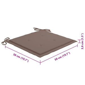 Sedie da Giardino con Cuscini 8 pz in Massello di Acacia Grigie 3078230