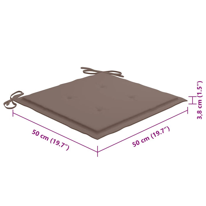 Sedie da Giardino con Cuscini 8 pz in Massello di Acacia Grigie 3078230