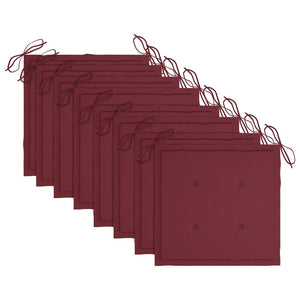 Sedie da Giardino con Cuscini 8 pz in Massello di Acacia Grigie cod mxl 8528