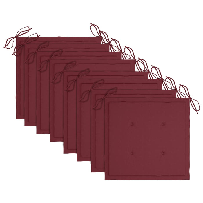 Sedie da Giardino con Cuscini 8 pz in Massello di Acacia Grigie 3078231