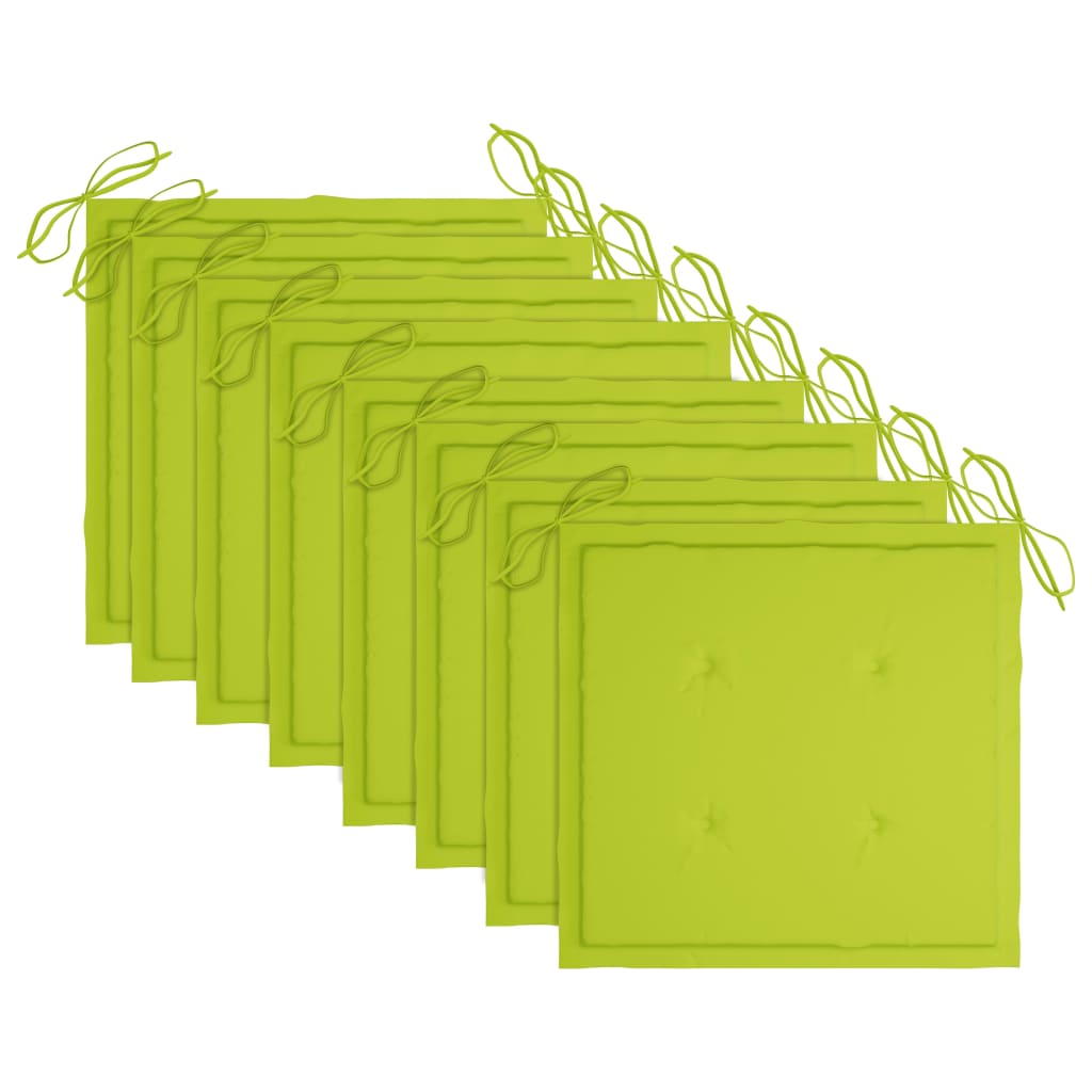 Sedie da Giardino con Cuscini 8 pz in Massello di Acacia Grigie 3078233