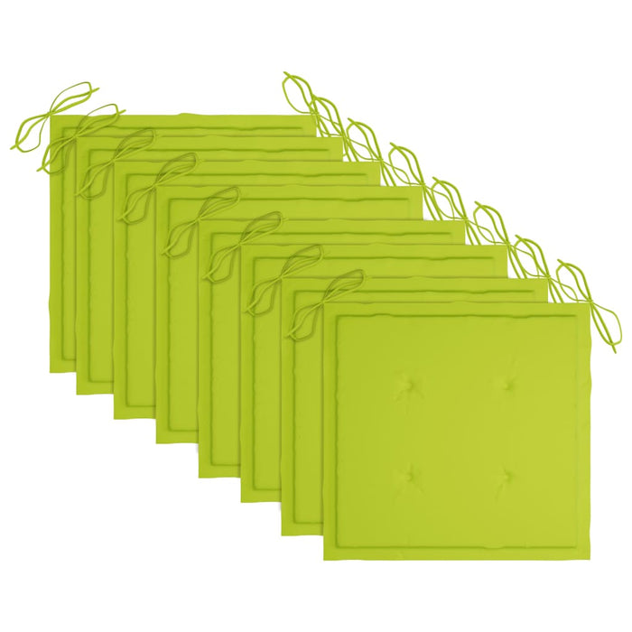 Sedie da Giardino con Cuscini 8 pz in Massello di Acacia Grigie 3078233