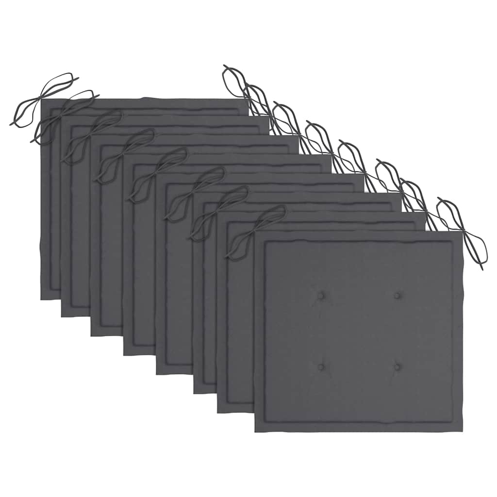 Sedie da Giardino Pieghevoli 8 pz con Cuscini Massello Acacia cod mxl 8537