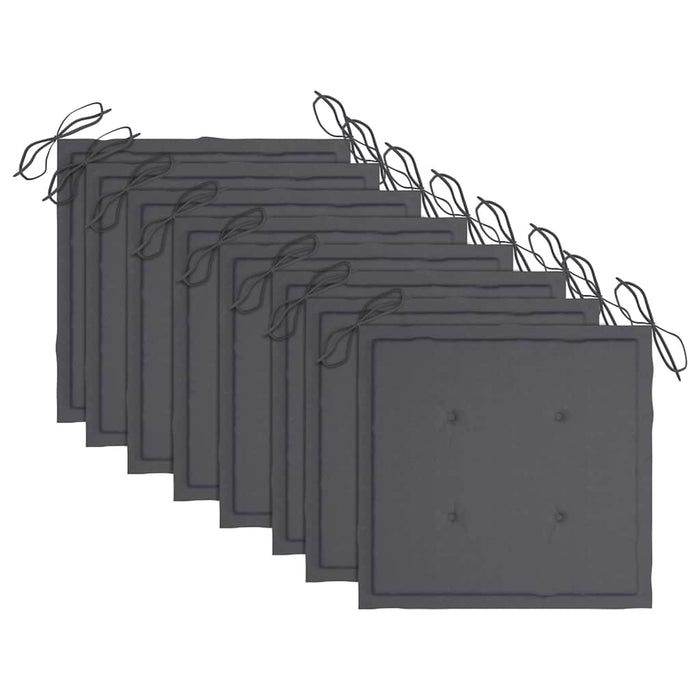 Sedie da Giardino Pieghevoli 8 pz con Cuscini Massello Acacia cod mxl 8537