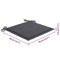 Sedie da Giardino Pieghevoli 8 pz con Cuscini Massello Acacia 3078262