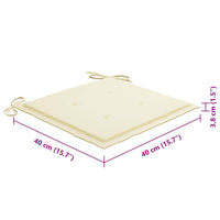 Sedie da Giardino Pieghevoli 8 pz con Cuscini Massello Acacia