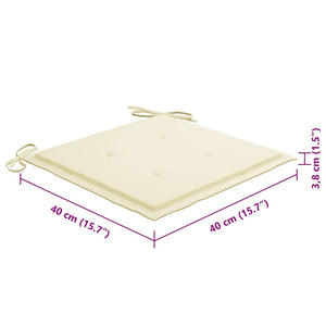 Sedie da Giardino Pieghevoli 8 pz con Cuscini Massello Acacia
