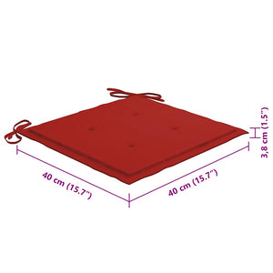 Sedie da Giardino Pieghevoli 8 pz con Cuscini Massello Acacia 3078268