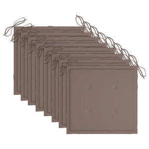 Sedie da Giardino Pieghevoli 8 pz con Cuscini Massello Acacia cod mxl 24187