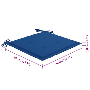 Sedie da Giardino Pieghevoli 8 pz con Cuscini Massello Acacia