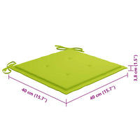 Sedie da Giardino Pieghevoli 8 pz con Cuscini Massello Acacia 3078273