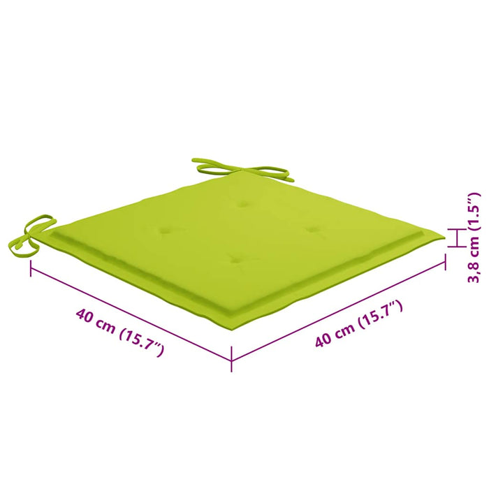 Sedie da Giardino Pieghevoli 8 pz con Cuscini Massello Acacia 3078273