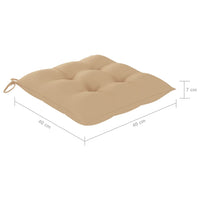 Sedie da Giardino Pieghevoli 8 pz con Cuscini Massello Acacia 3078280