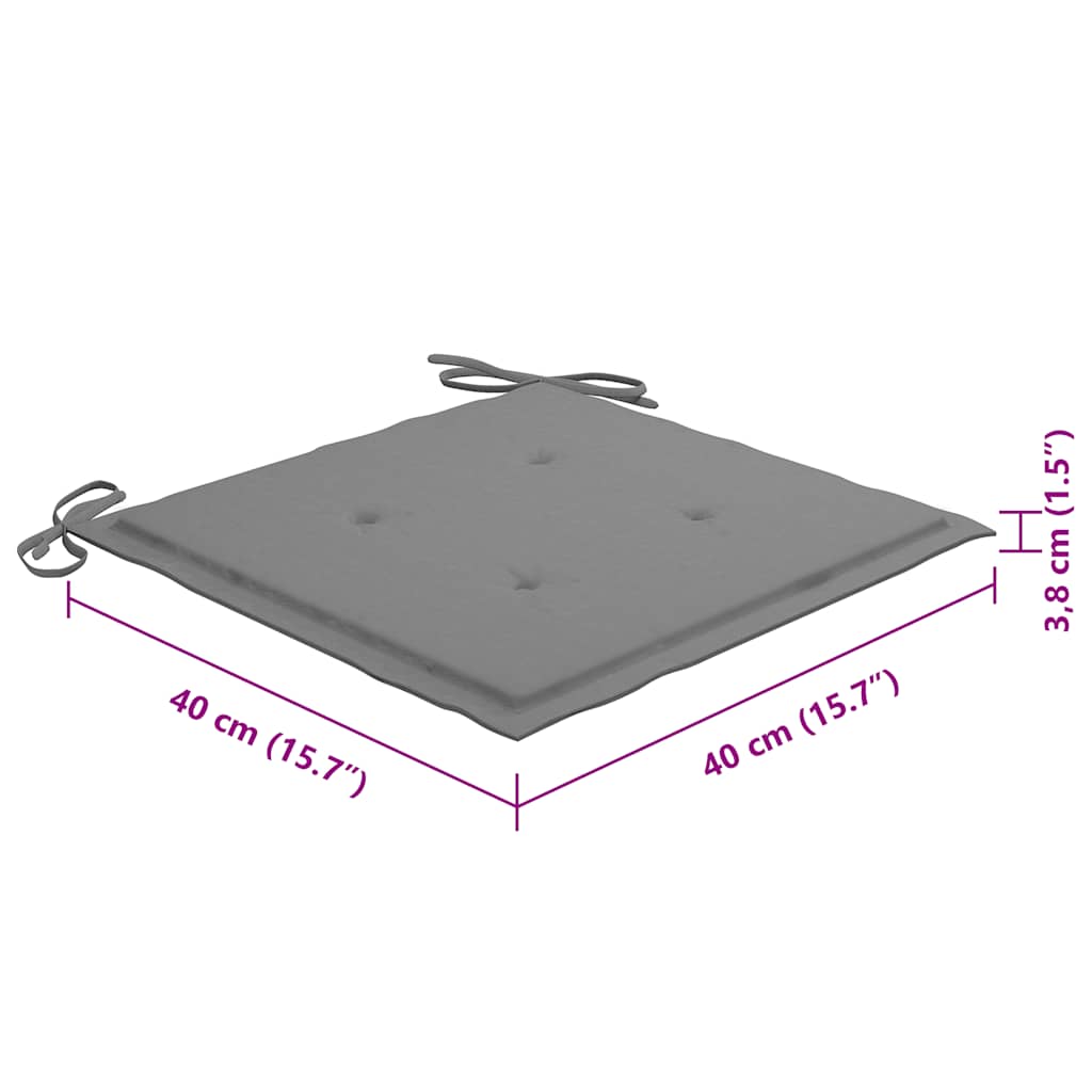 Sedie da Giardino Pieghevoli 8 pz con Cuscini Massello Acacia cod mxl 8547
