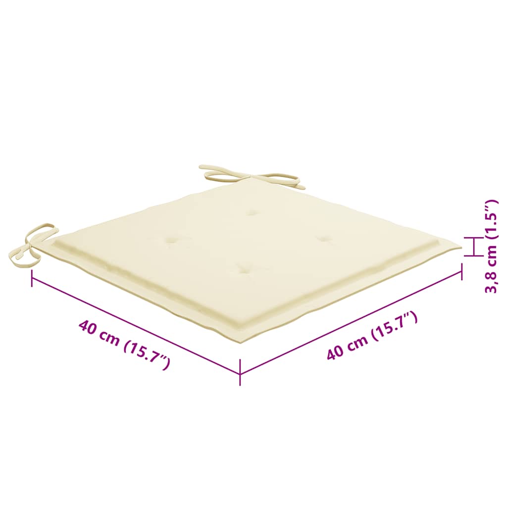 Sedie da Giardino Pieghevoli 8 pz con Cuscini Massello Acacia cod mxl 8552