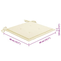 Sedie da Giardino Pieghevoli 8 pz con Cuscini Massello Acacia cod mxl 8552