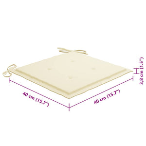 Sedie da Giardino Pieghevoli 8 pz con Cuscini Massello Acacia cod mxl 8552