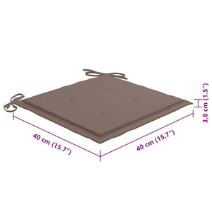 Sedie da Giardino Pieghevoli 8 pz con Cuscini Massello Acacia 3078298