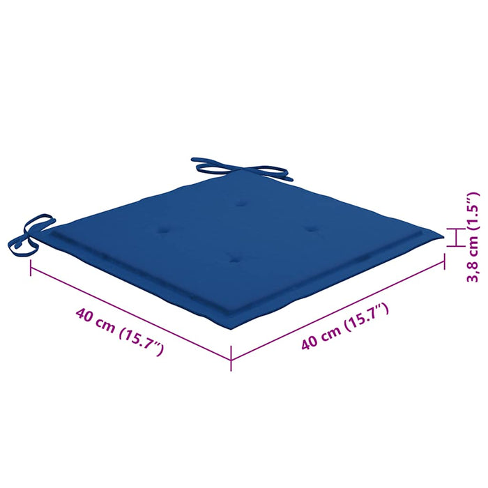 Sedie da Giardino Pieghevoli 8 pz con Cuscini Massello Acacia
