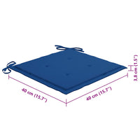 Sedie da Giardino Pieghevoli 8 pz con Cuscini Massello Acacia 3078300