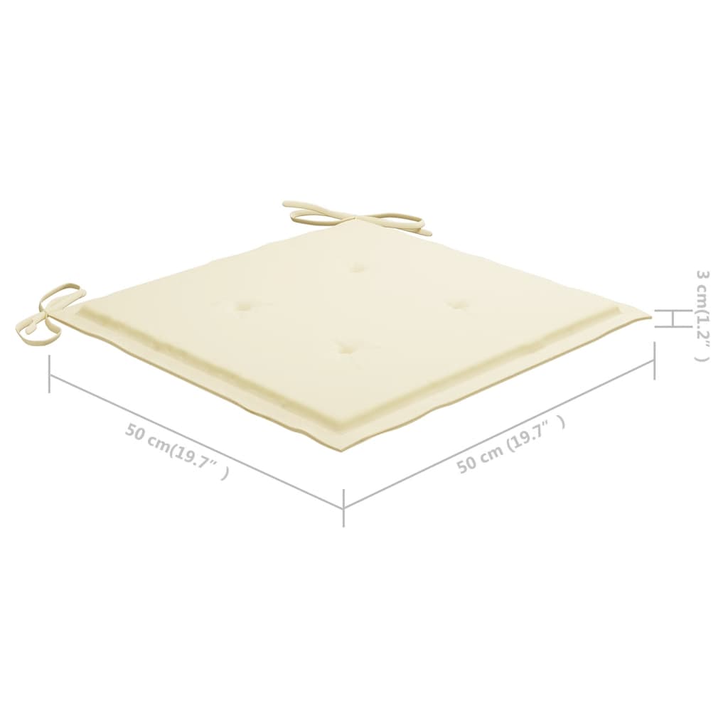 Sedie da Pranzo da Esterni con Cuscini 8 pz Massello di Acacia 3078376