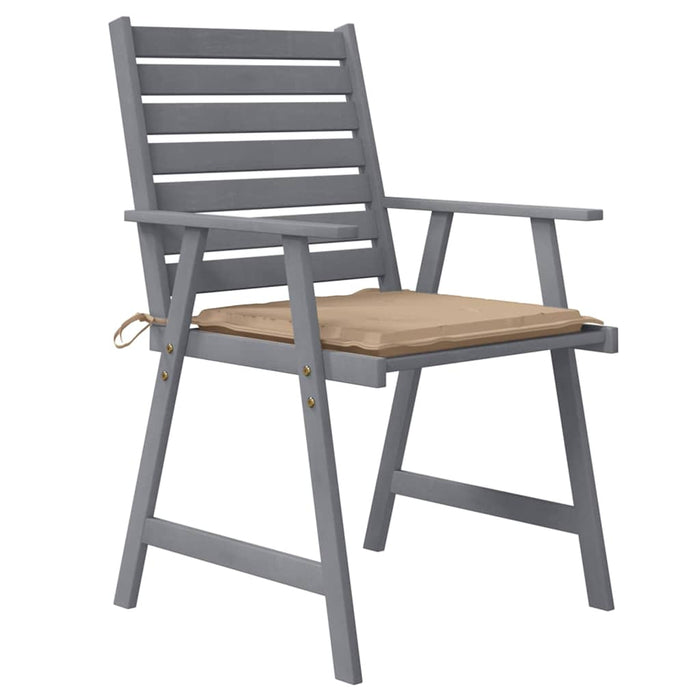 Sedie Pranzo per Esterni con Cuscini 4 pz Legno Massello Acacia 3078407