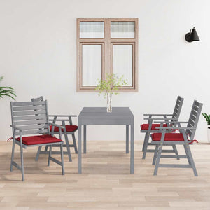 Sedie Pranzo per Esterni con Cuscini 4 pz Legno Massello Acacia 3078410