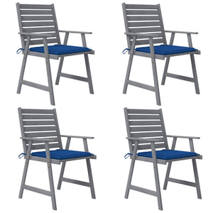 Sedie Pranzo per Esterni con Cuscini 4 pz Legno Massello Acacia 3078414