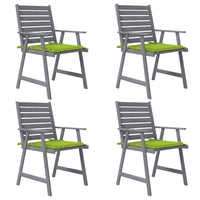 Sedie Pranzo per Esterni con Cuscini 4 pz Legno Massello Acacia 3078415